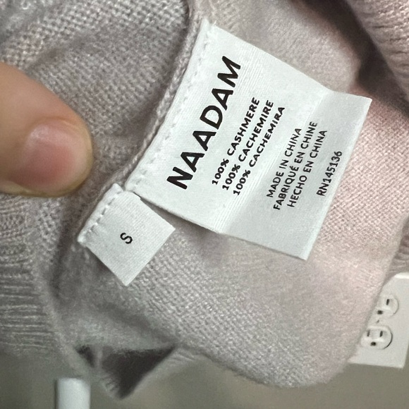 Naadam grey sweater dress size small NWOT light grey color no flaws sweaterdress - Picture 7 of 9